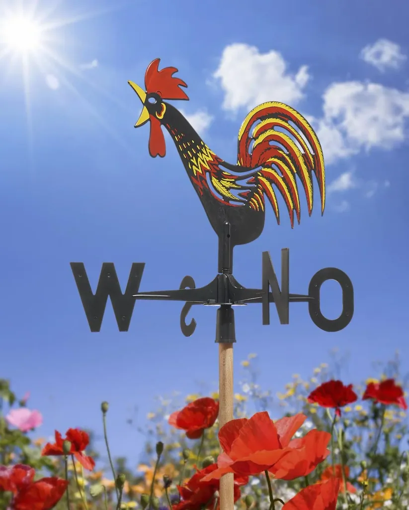 Weather vane made of plastic, colorful