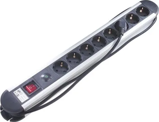 Aluminum power strip 6-way