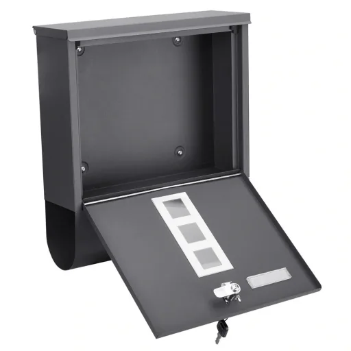Mailbox with newspaper holder anthracite 30.5x8.5x33.5cm