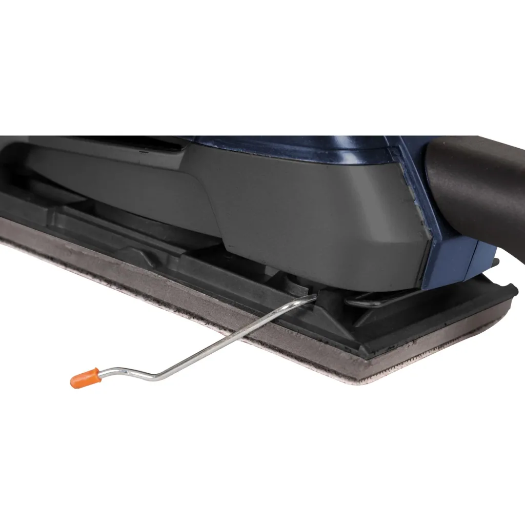 PSM1024 Orbital Sander 180W - Velcro fastener - Soft grip - With 10 sandpapers (P80, P120) and vacuum adapter