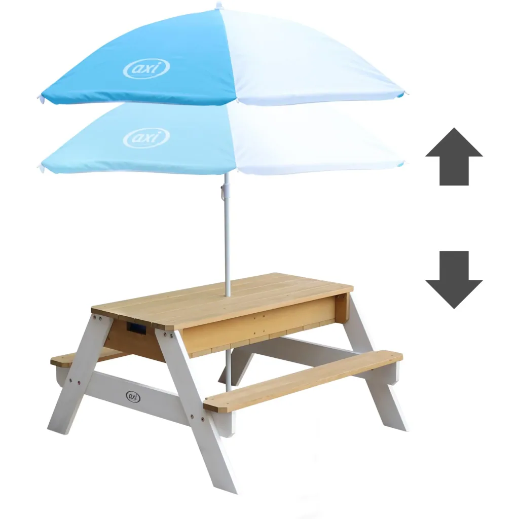 Nick Sand & Water Picnic Table Brown/White