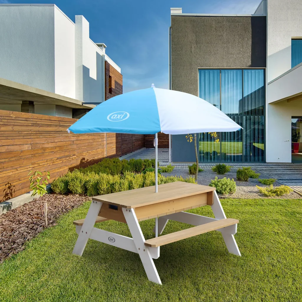 Nick Sand & Water Picnic Table Brown/White