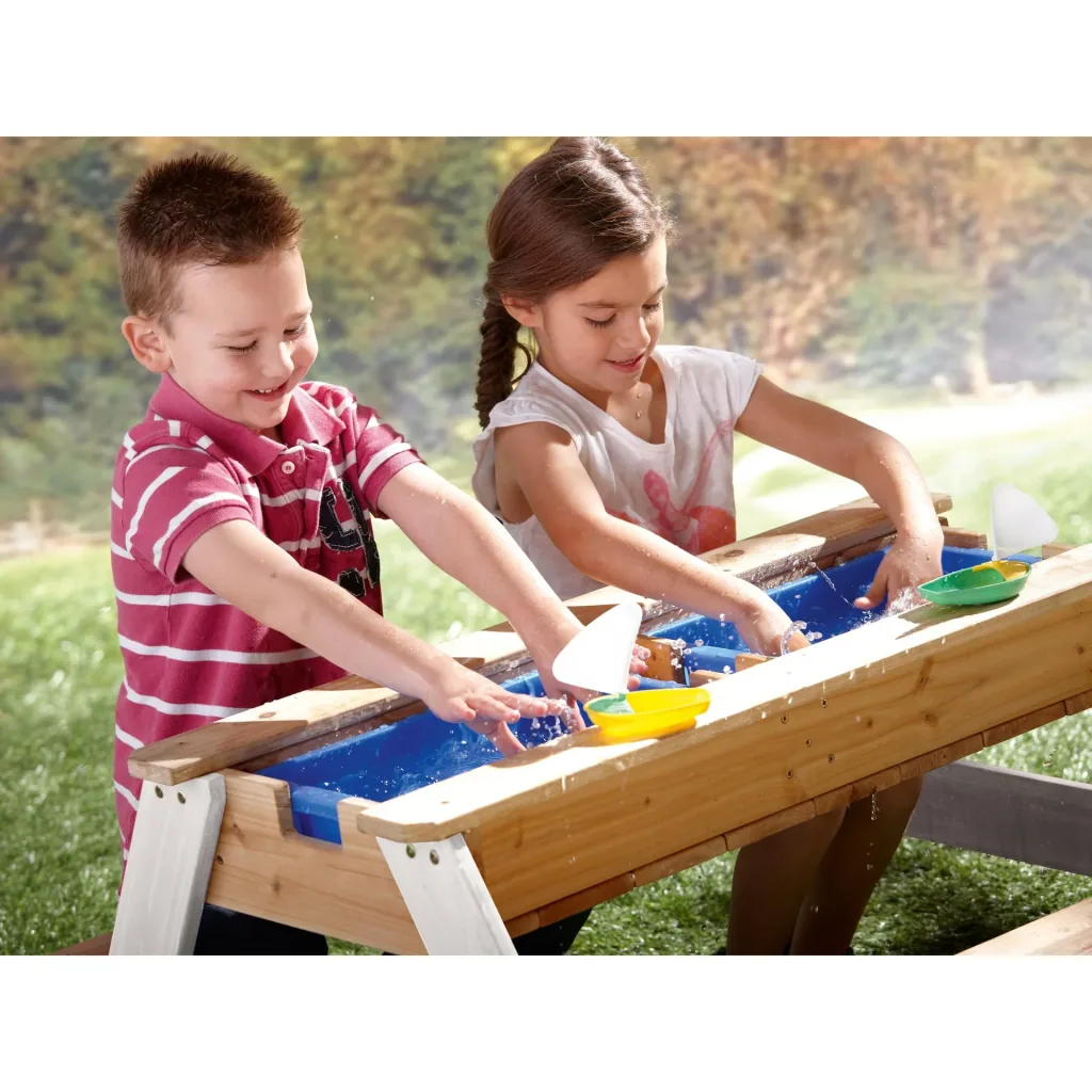 Nick Sand & Water Picnic Table Brown/White