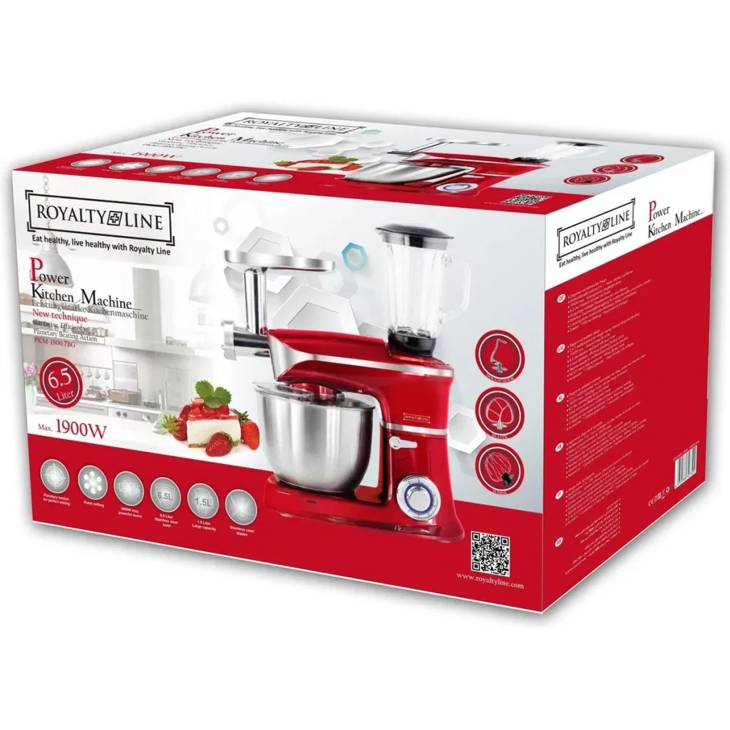 1900W - 3-in-1 Food Processor - Red