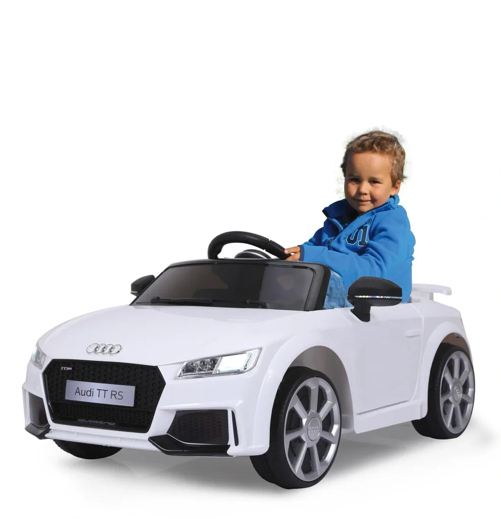 Ride-on children's vehicle, Audi TT RS, 12 Volt, White