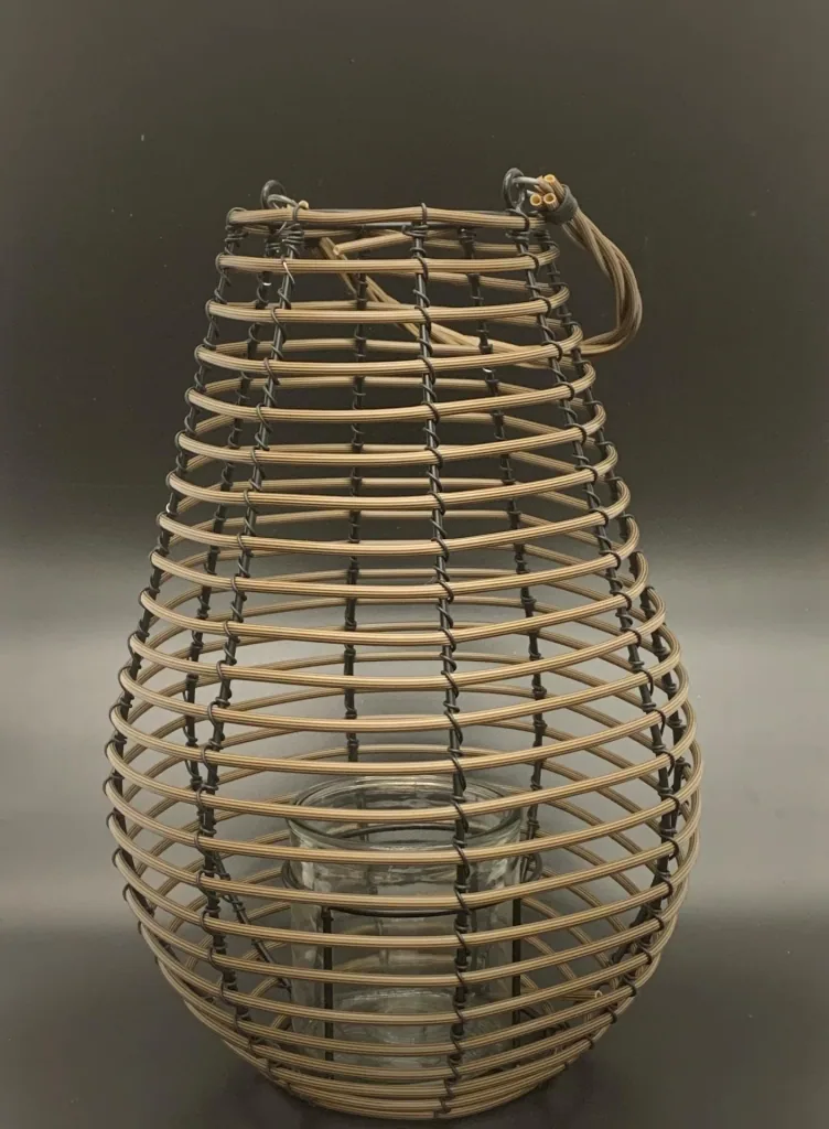 Lantern made of metal and plastic