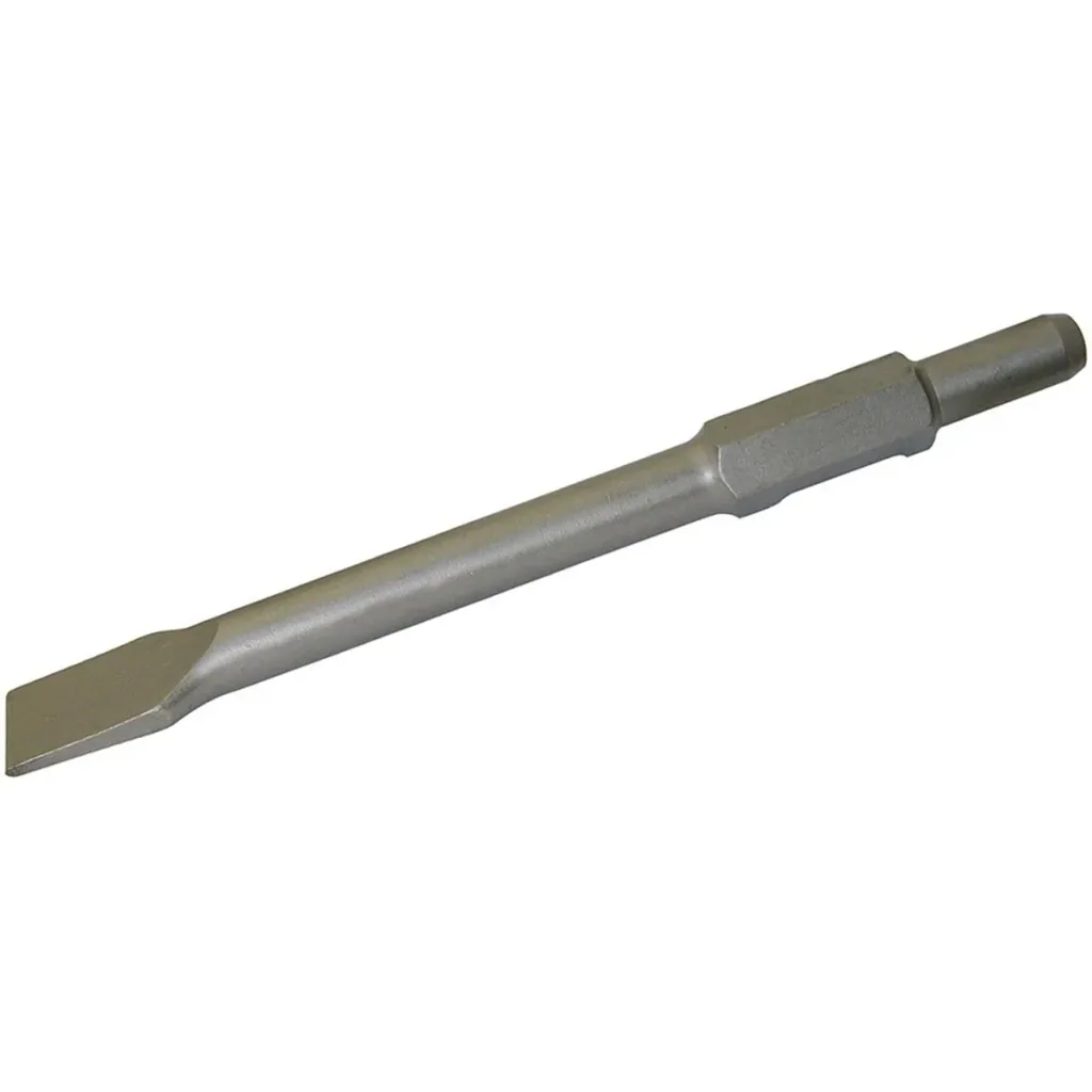 Electric breaker hammer including flat chisel and pointed chisel