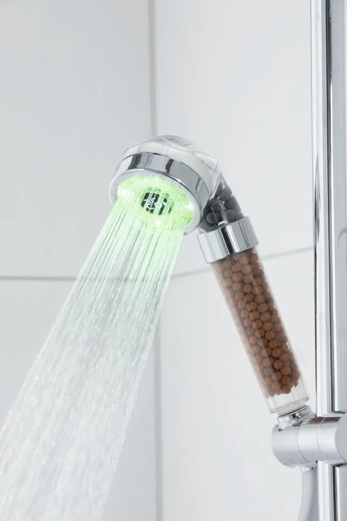 Shower head with LED color change and temperature display 6 cm