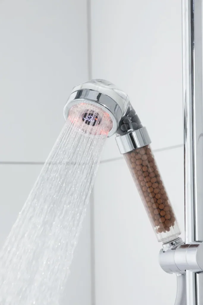Shower head with LED color change and temperature display 6 cm