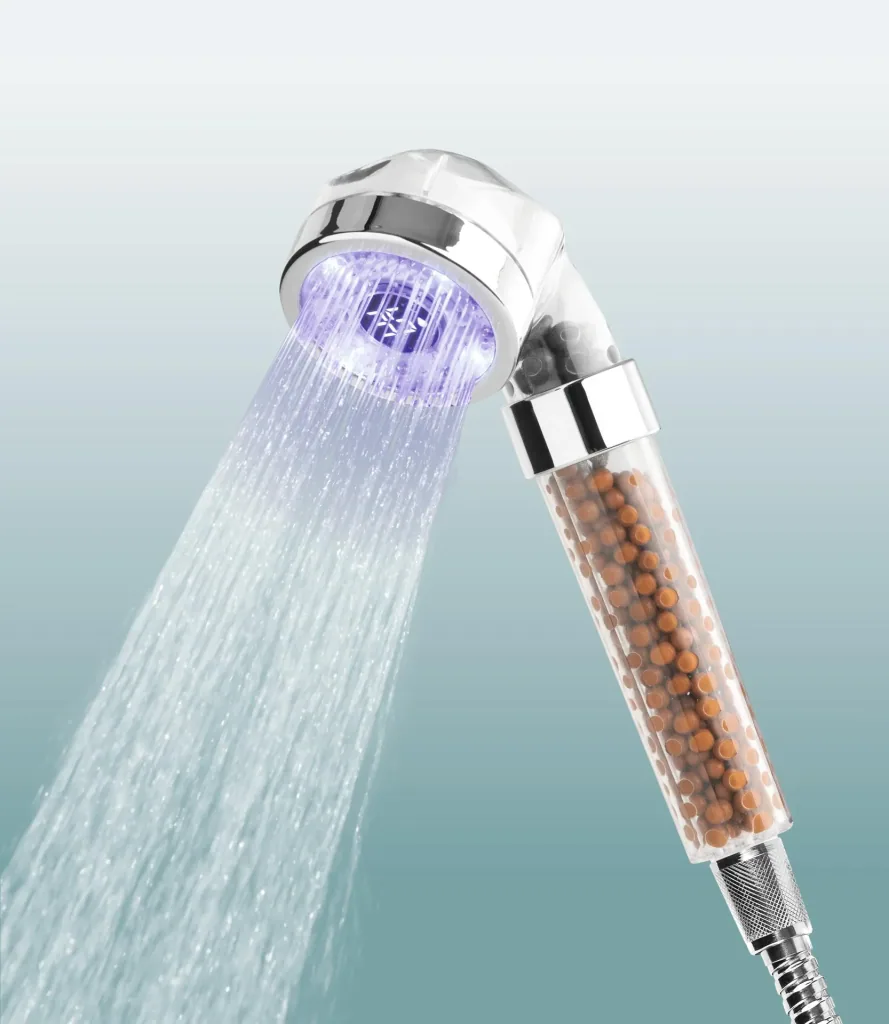 Shower head with LED color change and temperature display 6 cm