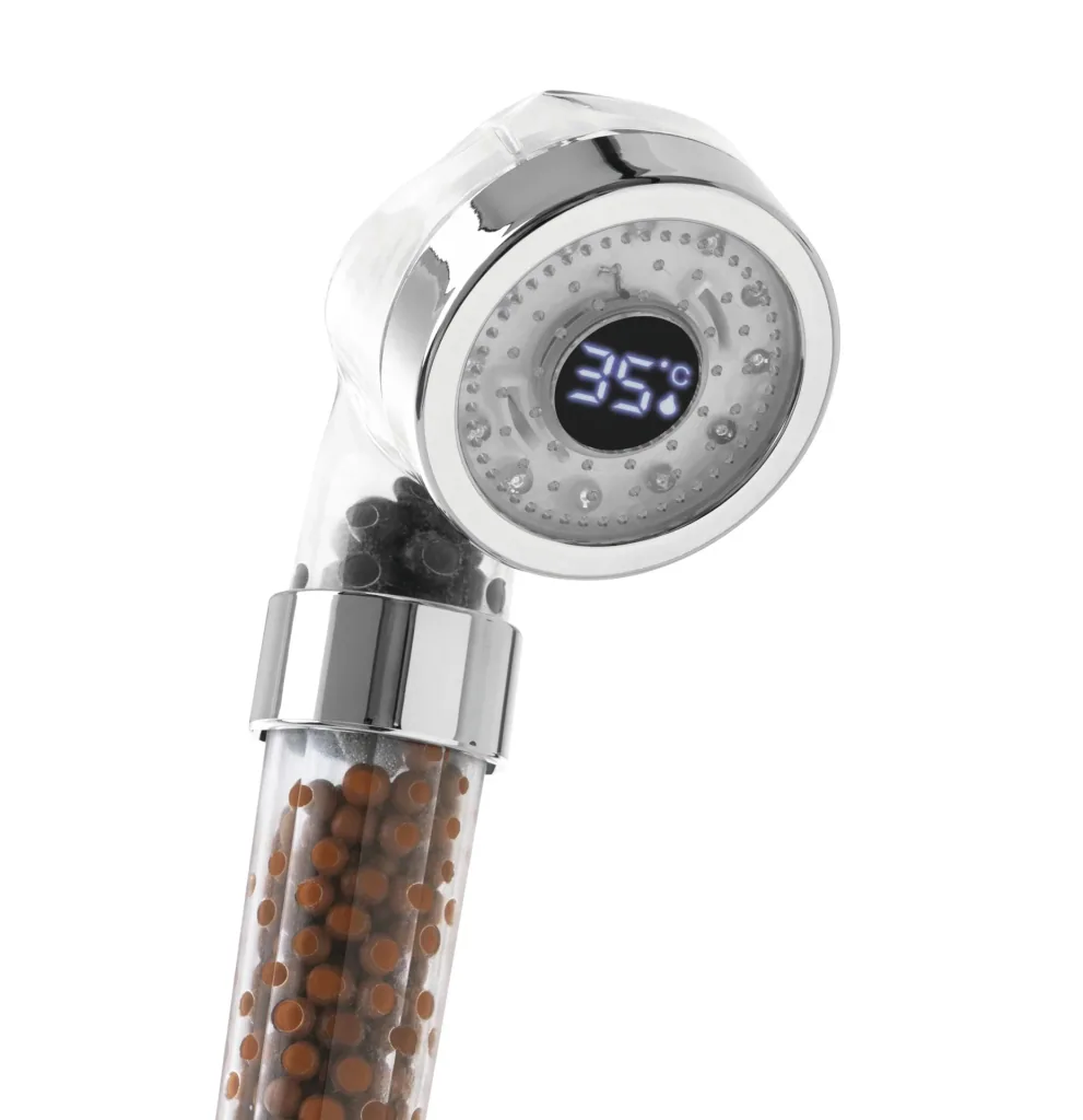 Shower head with LED color change and temperature display 6 cm