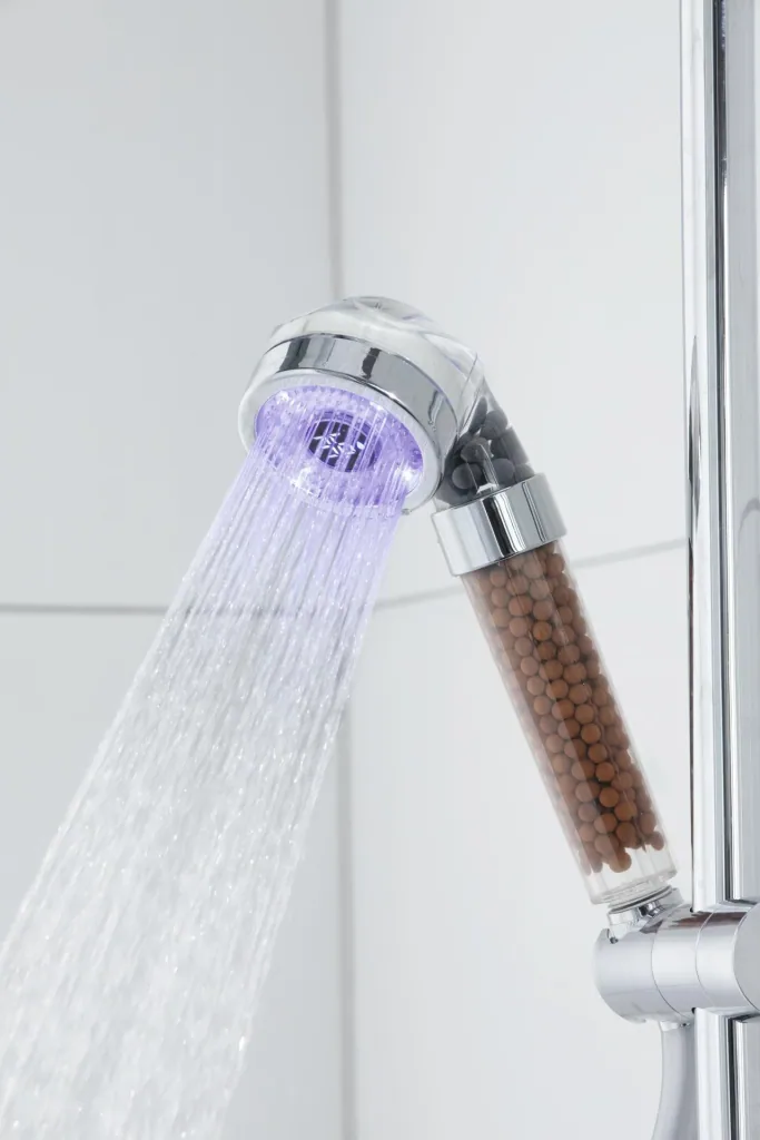 Shower head with LED color change and temperature display 6 cm