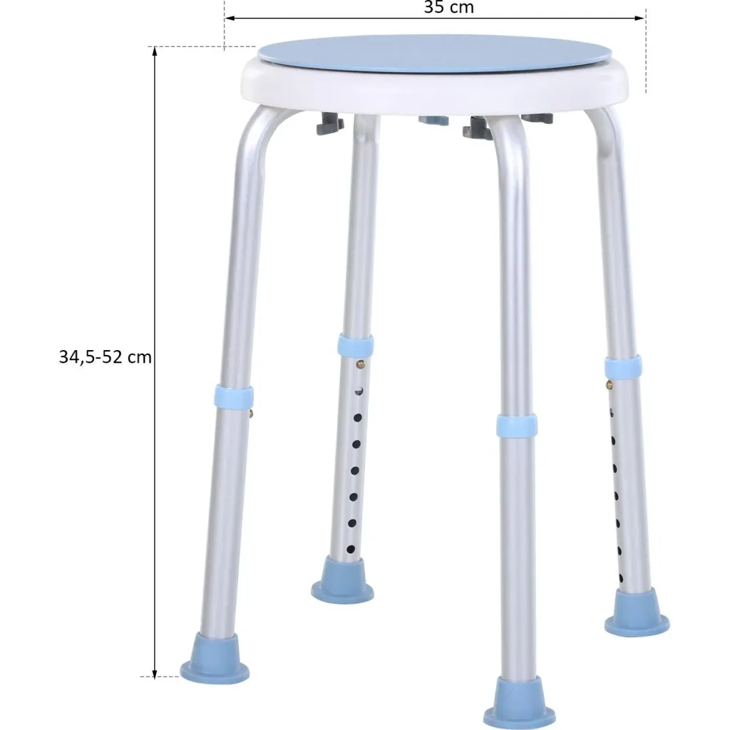 Bath stool with rotating seat