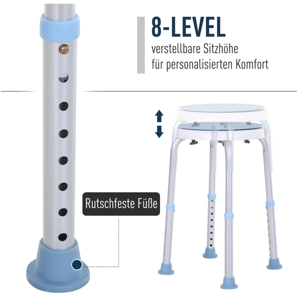 Bath stool with rotating seat