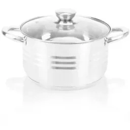 Pot and pan set - 18 pieces - Including trivet, lid and utensils - Silver