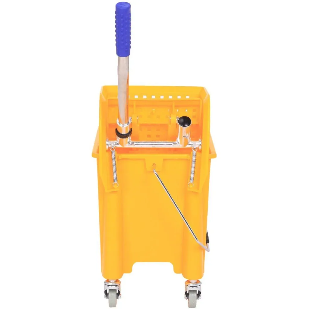 Cleaning trolley bucket with wringer 20L yellow