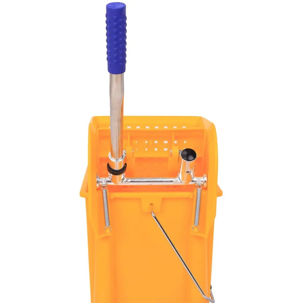 Cleaning trolley bucket with wringer 20L yellow