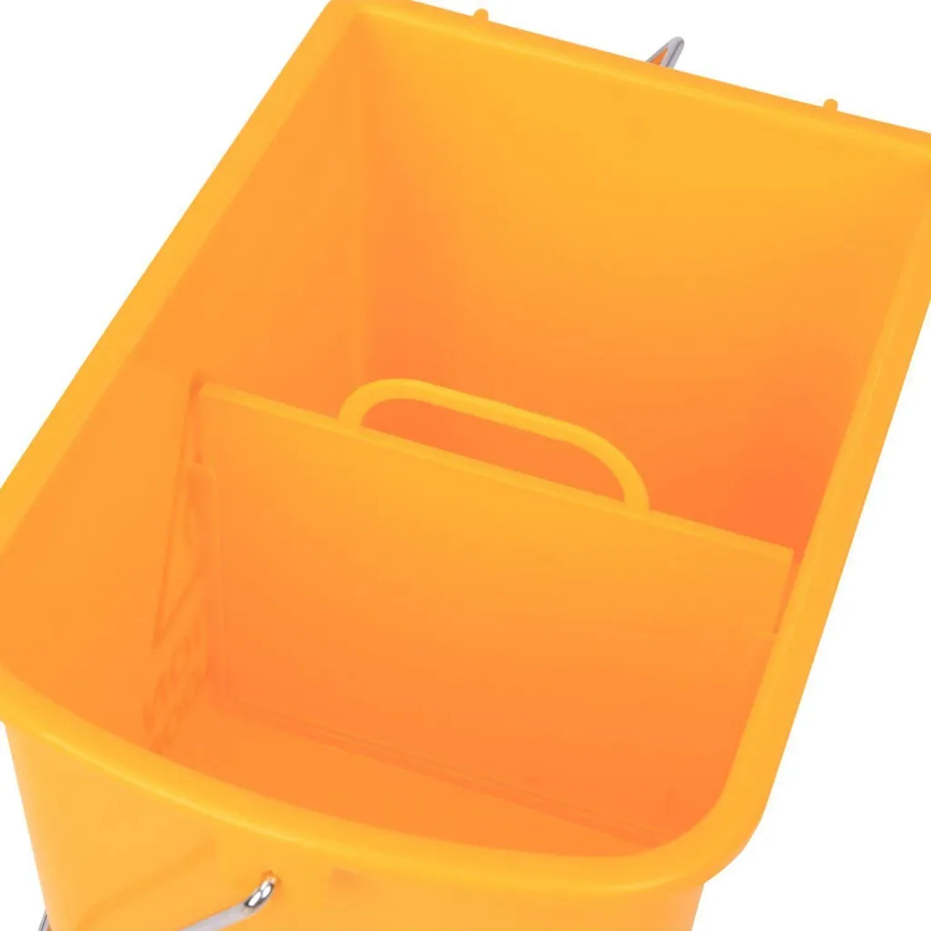 Cleaning trolley bucket with wringer 20L yellow
