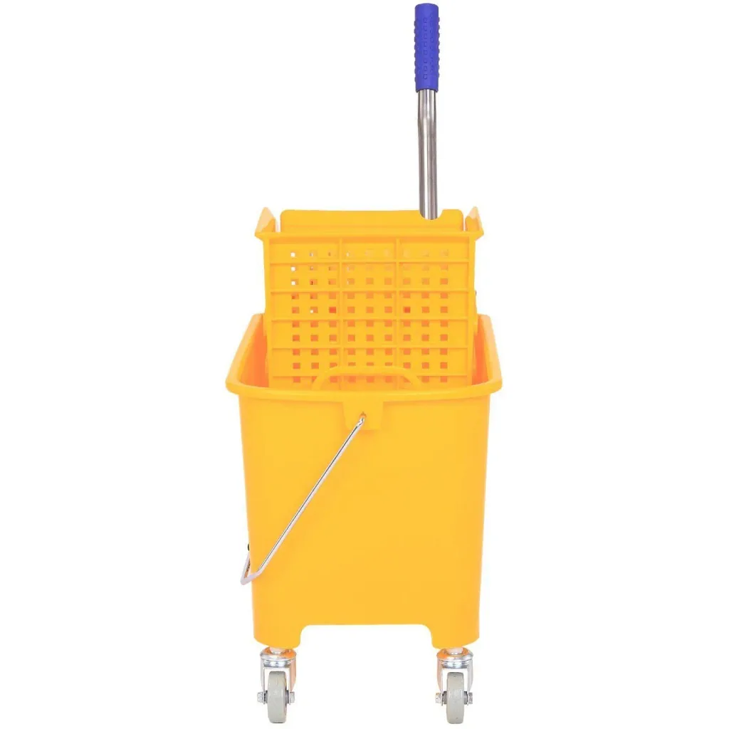Cleaning trolley bucket with wringer 20L yellow