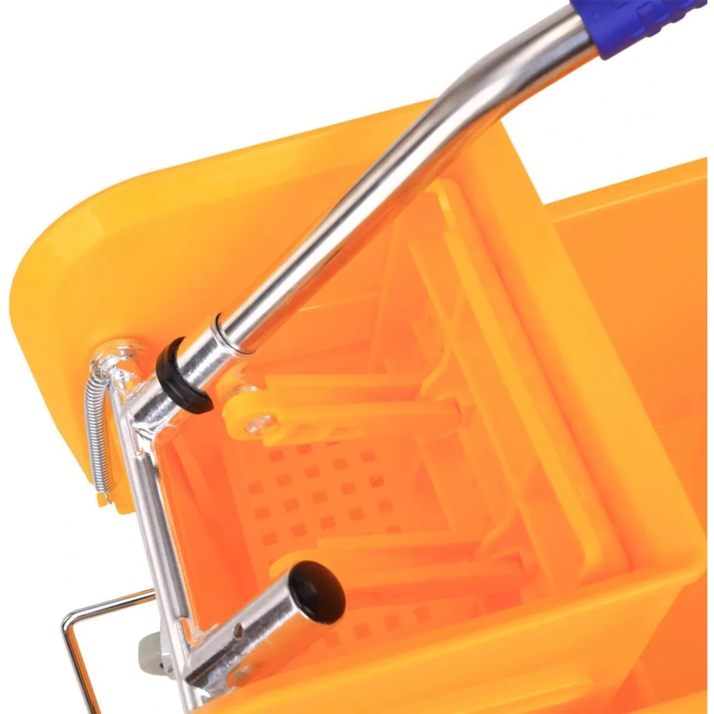 Cleaning trolley bucket with wringer 20L yellow