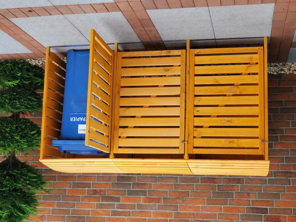 Garbage can box "Vario III" for 3 tons, honey brown