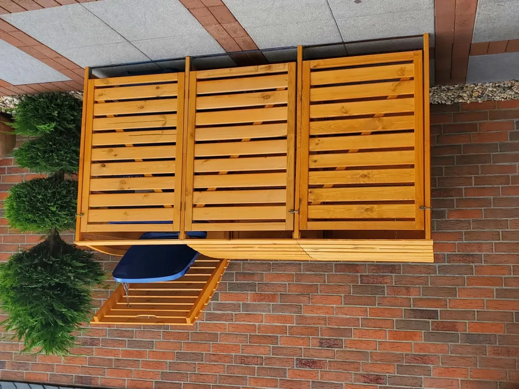 Garbage can box "Vario III" for 3 tons, honey brown