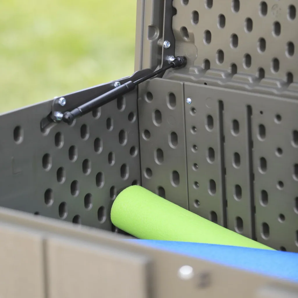 Kussenbox 570 L Grijs 150.7×71.9×69.1 cm – weerbestendige opbergbox van HDPE