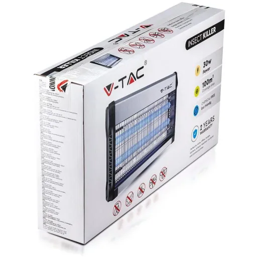 VT-3230 Insect Lamp - 2" 15W - 100m Range - UV Light - Grey