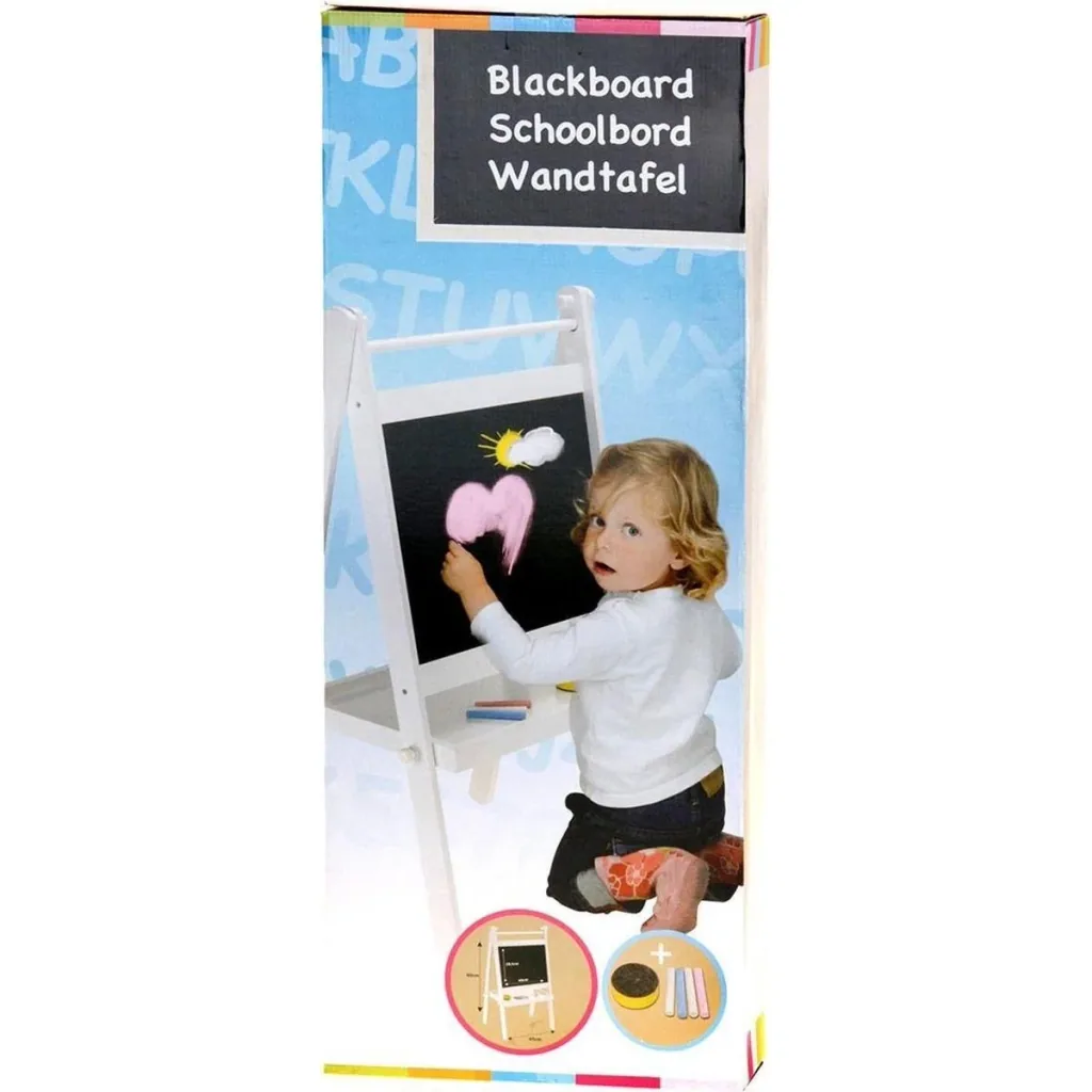 Chalkboard - MDF - White - Includes chalk and eraser