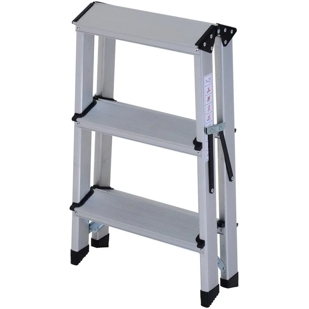 Stepladder aluminum ladder folding step 3 steps