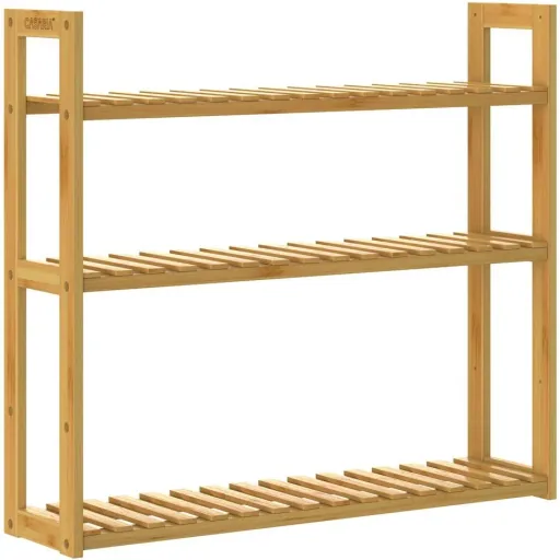 2-in-1 wall shelf & standing shelf made of bamboo
