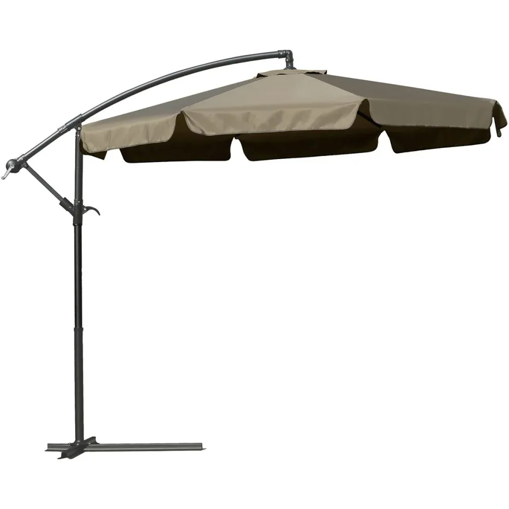 Parasol with hand crank Ø2.65 x 2.65H m coffee