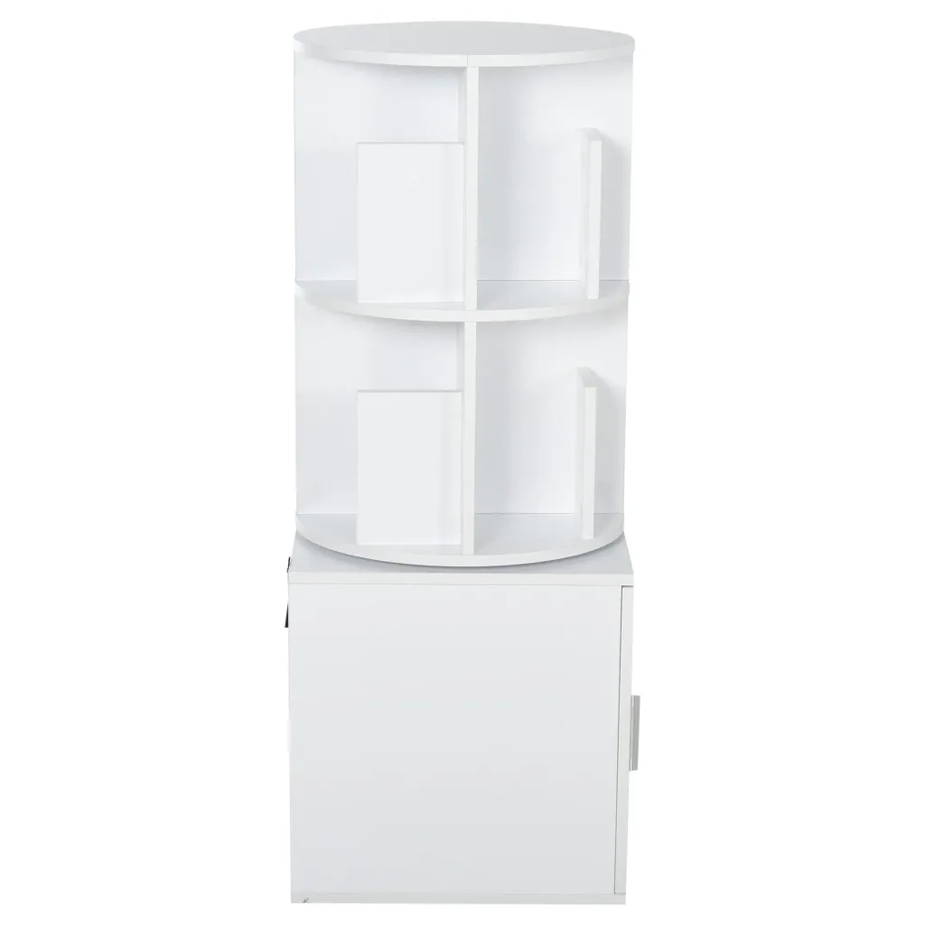 Rotating bookshelf 360°, white