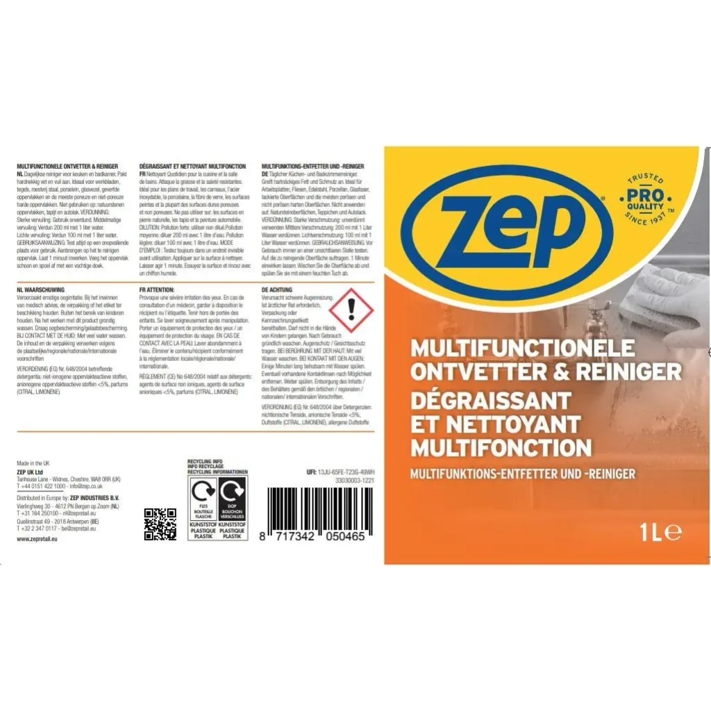 Multifunctional Degreaser & Cleaner - 1L