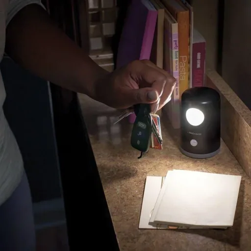 LED night light black with motion detector MB750 20 lumens IP44