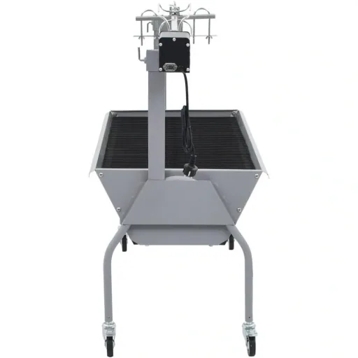 Rotisserie grill with electric motor