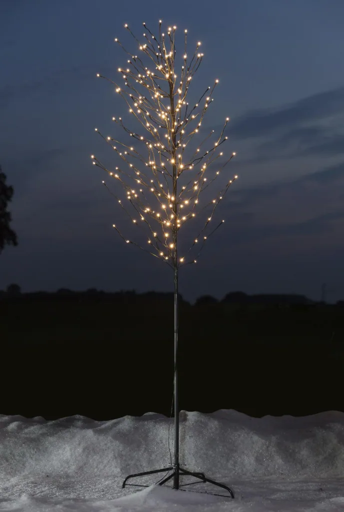 Decorative tree with 240 warm white LEDs, 2.4 meters