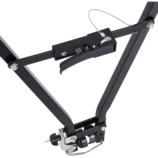 Bicycle rear carrier for 3 bicycles, tow bar carrier, foldable V-shape metal + plastic