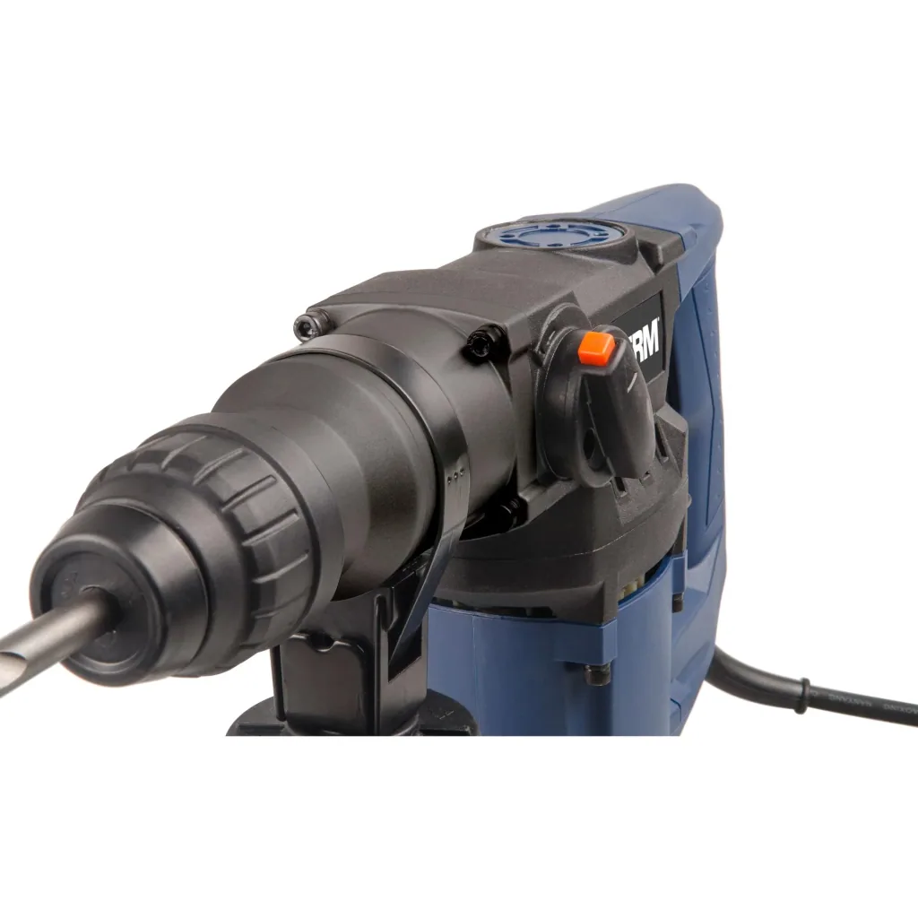 HDM1028 hammer drill 850W - soft grip - 3 functions - incl. 3 SDS Plus drill heads and 2 SDS Plus tool heads with storage