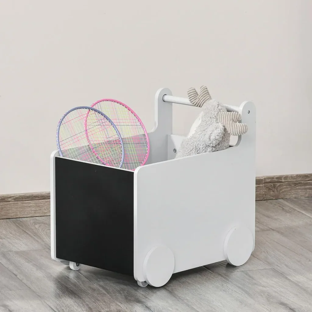 2-in-1 baby walker storage box baby walker toy box with wheels handle book box storage basket for