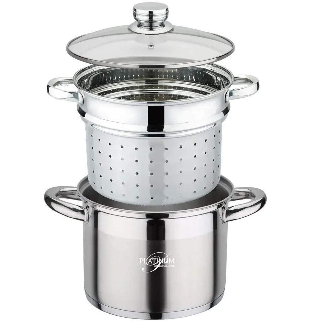 Platinum Saucepan with Pasta Cooker - Stainless Steel - 24cm