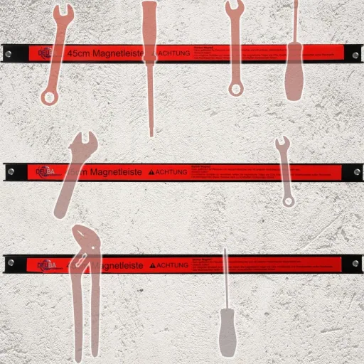 Magnetic strips set of 3 - 45cm including mounting material