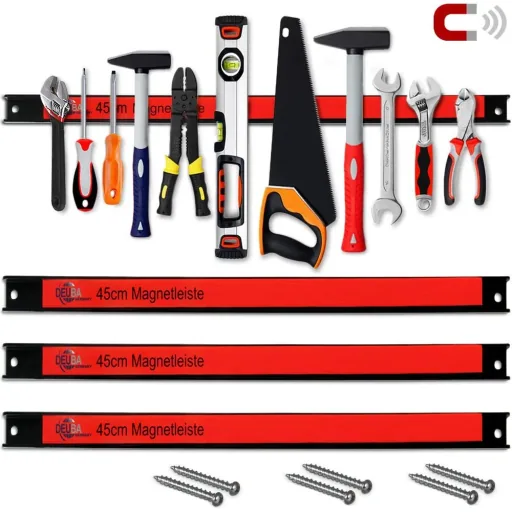 Magnetic strips set of 3 - 45cm including mounting material