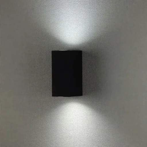 VT-7652SQ Outdoor Wall Light Up/Down - GU10 - Black - IP44
