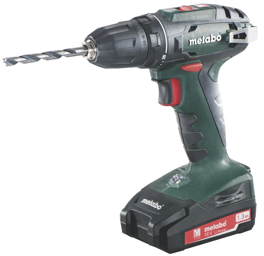 Cordless drill/driver BS 18 Li, 18 Volt, including 2 batteries 1.3 Ah