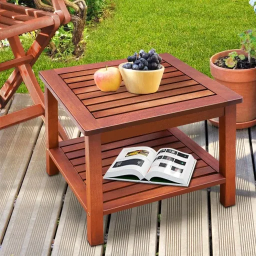 Side table/wooden table Washington made of pre-oiled acacia wood