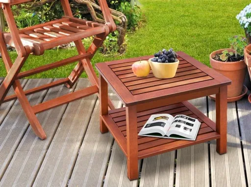 Side table/wooden table Washington made of pre-oiled acacia wood