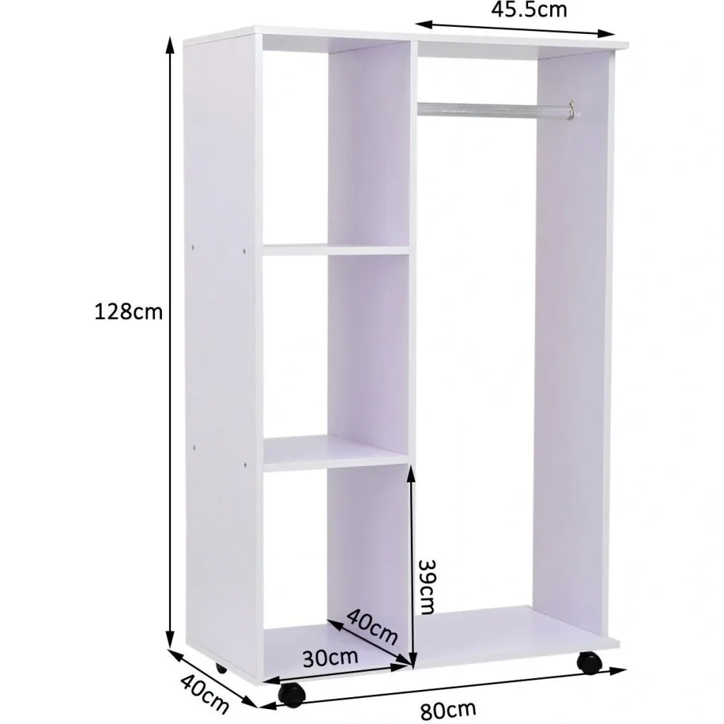 Mobile wardrobe white