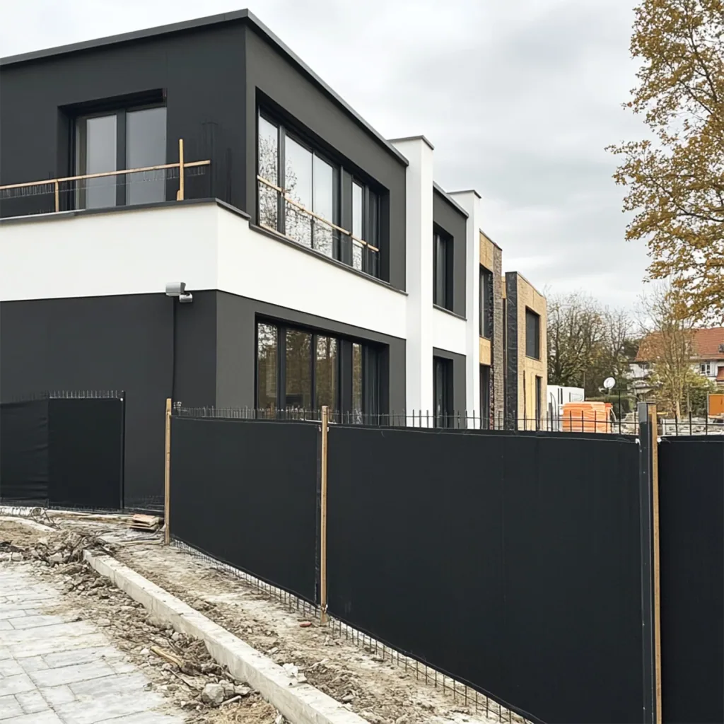 Bouwhekzeil 160g/m² zwart PE 1,76m x 3,41m