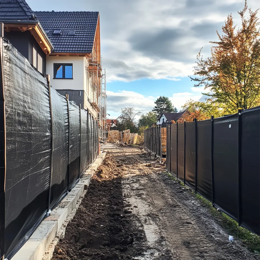 Bouwhekzeil 160g/m² zwart PE 1,76m x 3,41m
